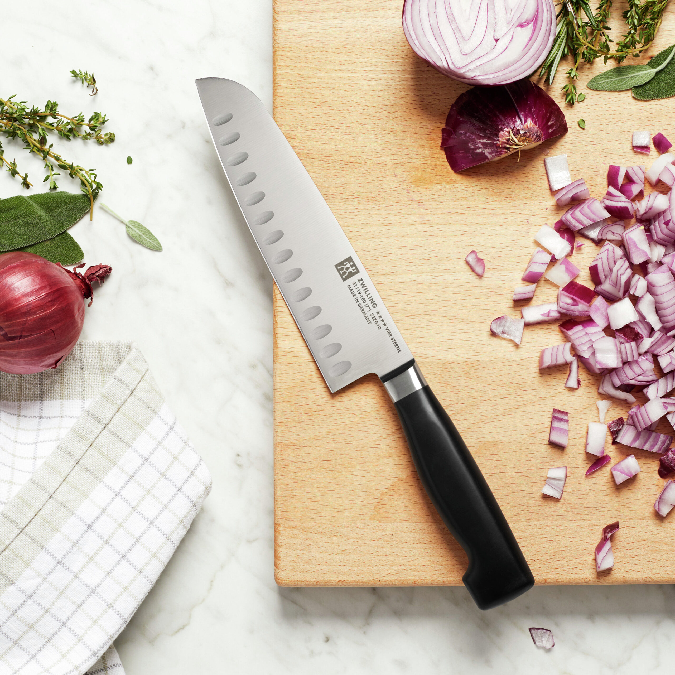 Nož santoku 18 cm VIER STERNE