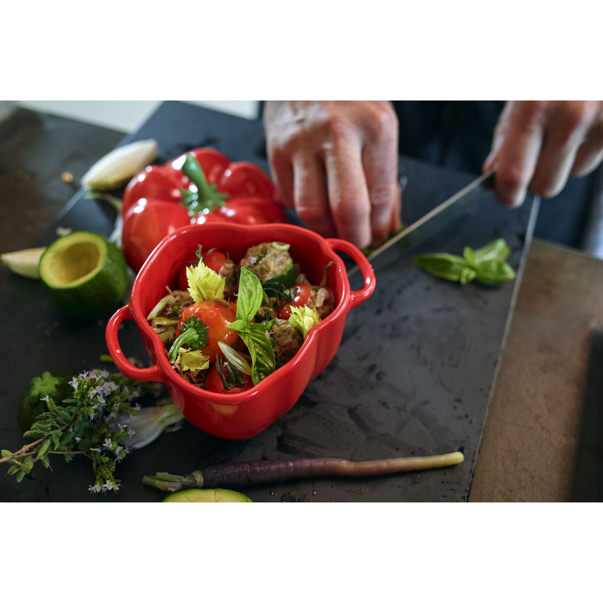 Keramička LA COCOTTE 11 cm paprika Orange Red