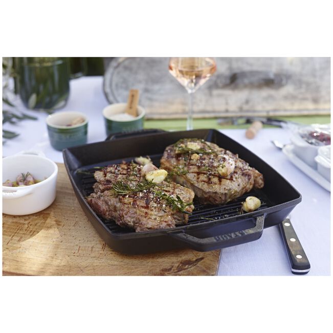 Gusana grill tava sa dvije ručke 28 cm četvrtasta Black