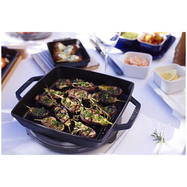 Gusana grill tava sa dvije ručke 28 cm četvrtasta Black