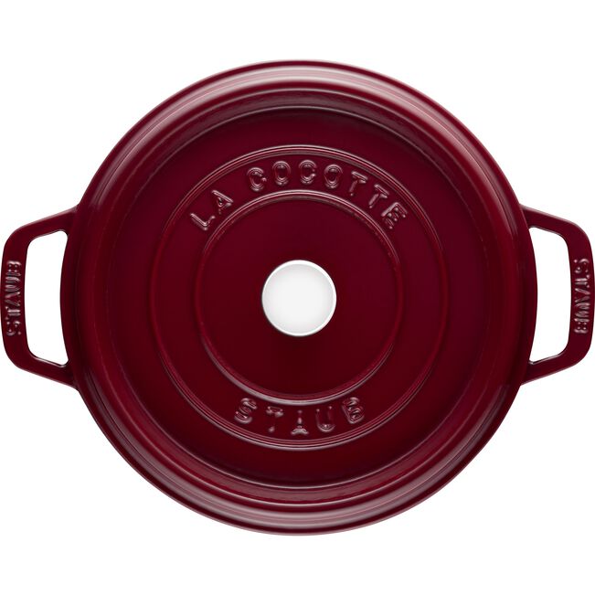 Gusana šerpa LA COCOTTE 28 cm okrugla Cranberry