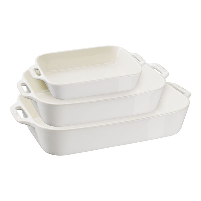 Keramički pekači set 3 dijela Ivory White