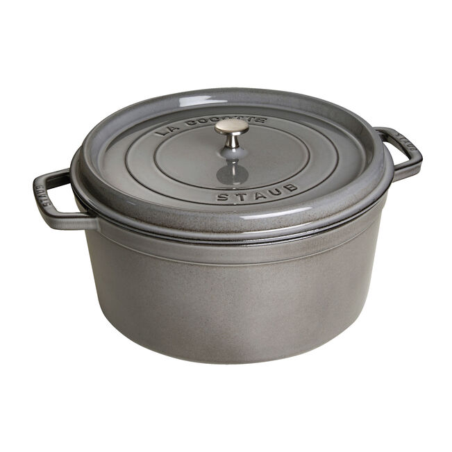 Gusana šerpa LA COCOTTE 30 cm okrugla Graphite Grey