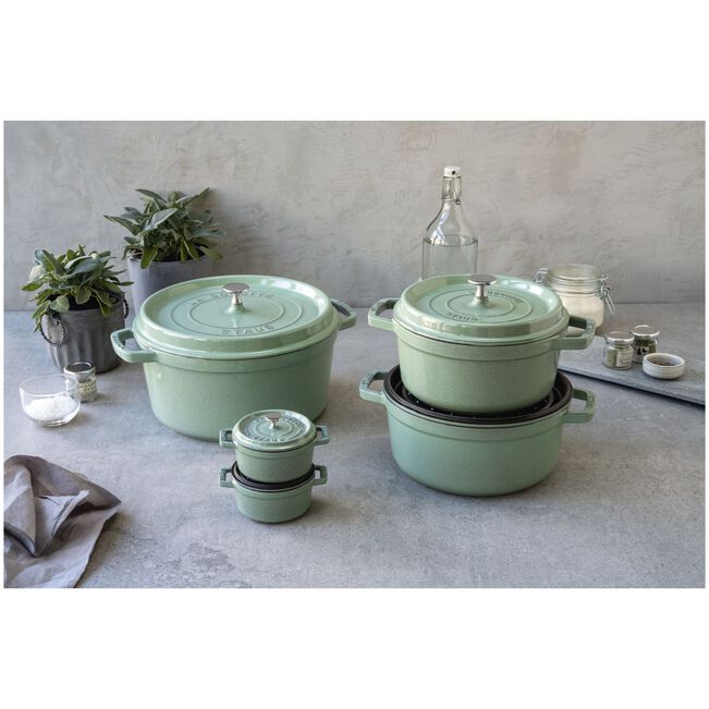 Gusana mini LA COCOTTE 10 cm okrugla Sage Green