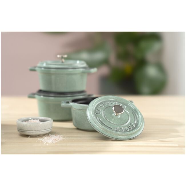 Gusana mini LA COCOTTE 10 cm okrugla Sage Green
