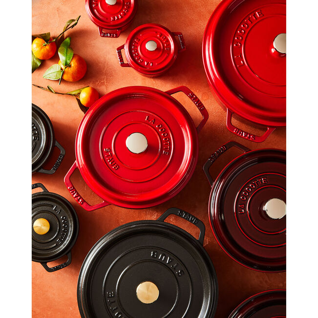 Gusana šerpa LA COCOTTE 30 cm okrugla Cherry Red