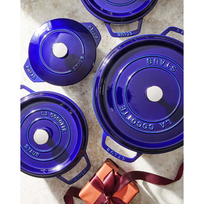 Gusana šerpa LA COCOTTE 30 cm okrugla Dark Blue