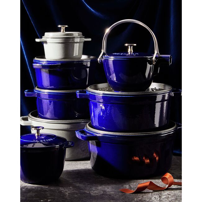 Gusana šerpa LA COCOTTE 30 cm okrugla Dark Blue
