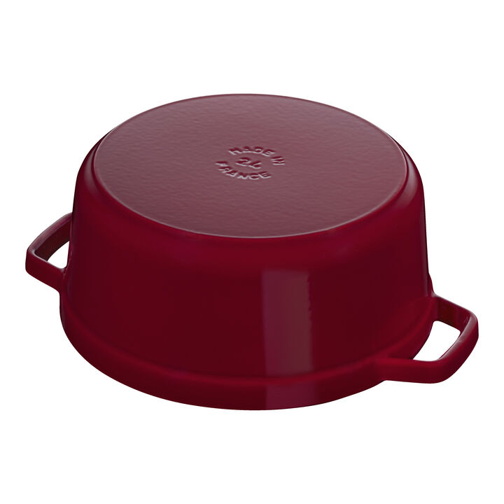 Gusana šerpa LA COCOTTE 26 cm okrugla Cranberry