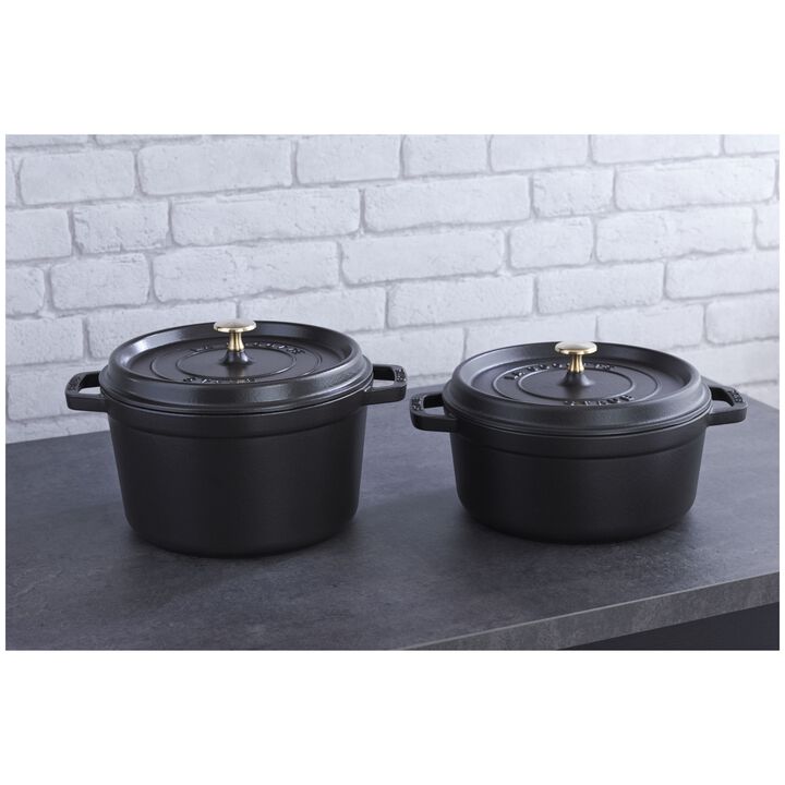 Gusana šerpa LA COCOTTE 24 cm okrugla Black