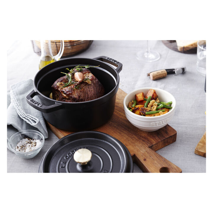Gusana šerpa LA COCOTTE 24 cm okrugla Black