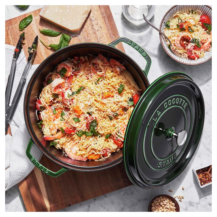 Gusana šerpa LA COCOTTE 24 cm okrugla Basil Green