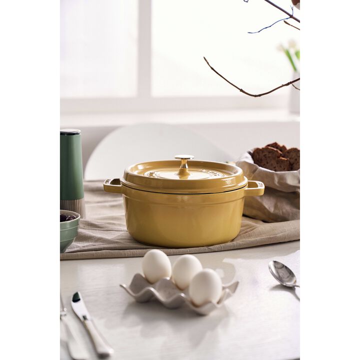Gusana šerpa LA COCOTTE 24 cm okrugla Citron