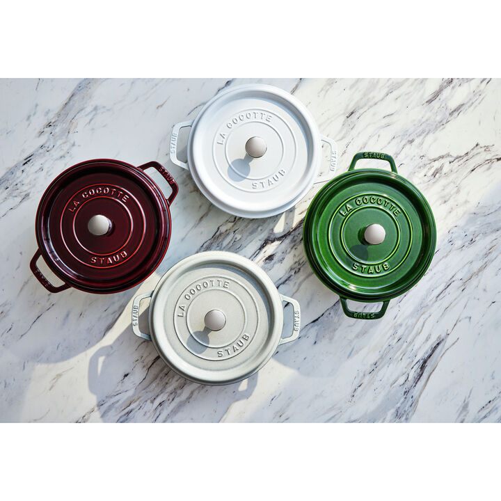 Gusana šerpa LA COCOTTE 24 cm okrugla Basil Green