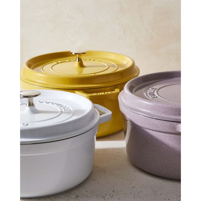 Gusana šerpa LA COCOTTE 28 cm okrugla Citron