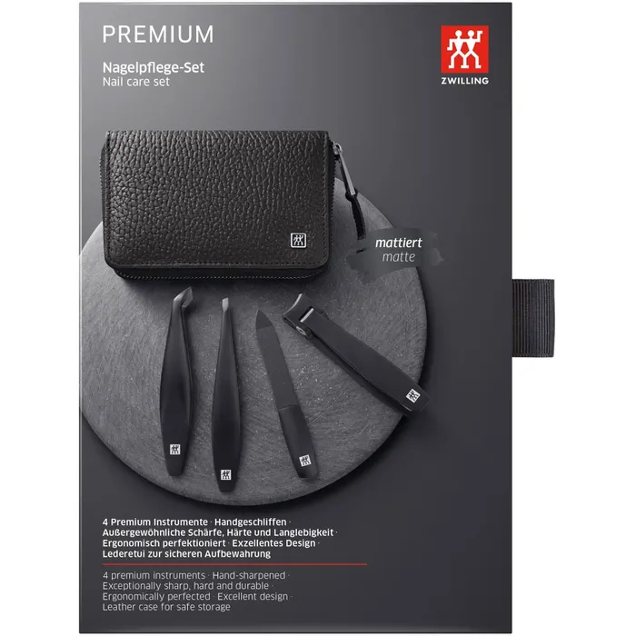Manikir Black set 4 dijela, kožna futrola Black