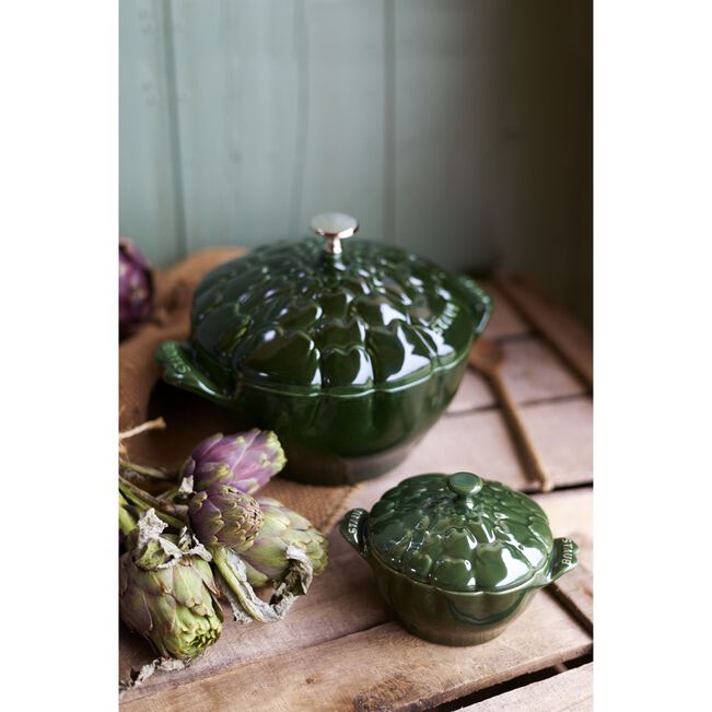 Gusana šerpa La Cocotte 22 cm artičoka Basil Green