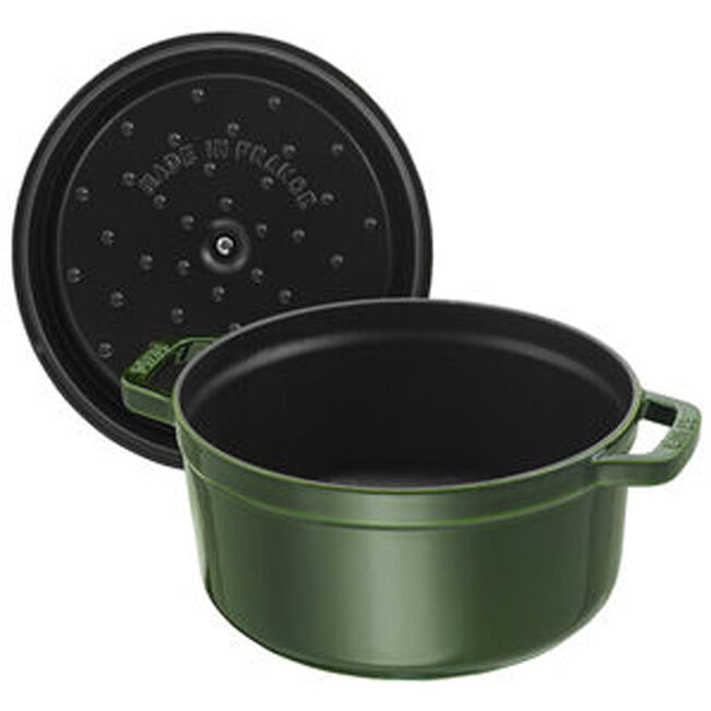 Gusana šerpa La Cocotte 28 cm okrugla Basil Green